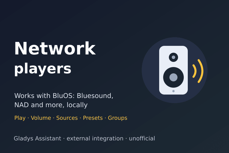Players (works with BluOS) integration for Gladys Assistant