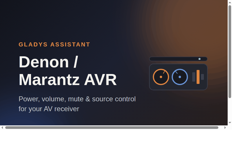 Intégration Denon / Marantz AVR pour Gladys Assistant