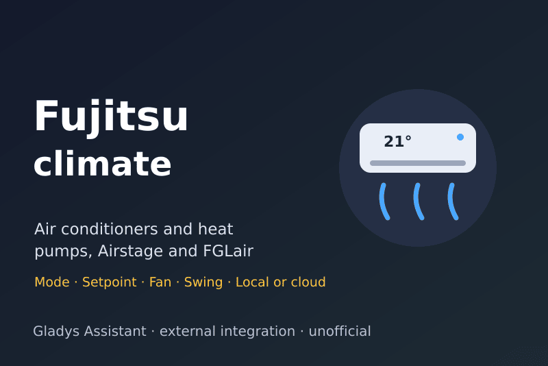 Fujitsu Airstage & FGLair-Integration für Gladys Assistant