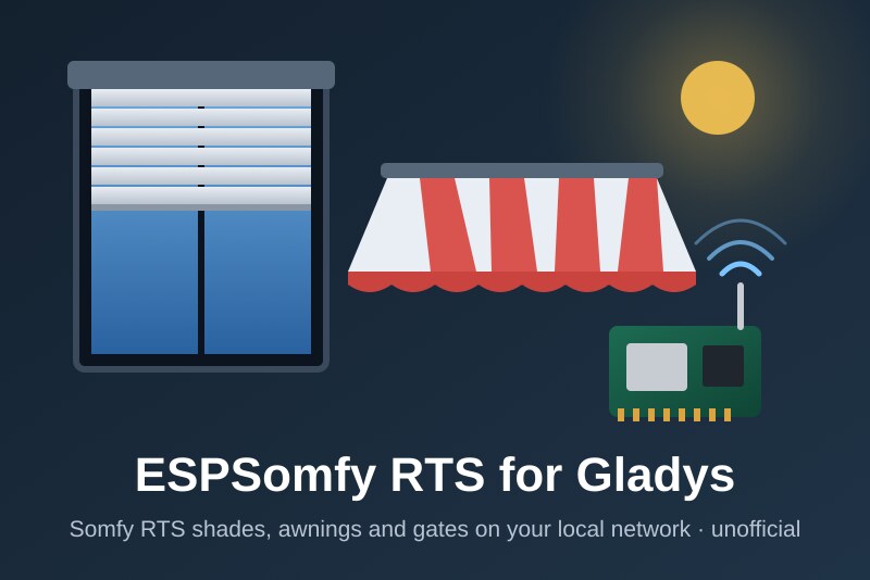 Integración ESPSomfy RTS para Gladys Assistant