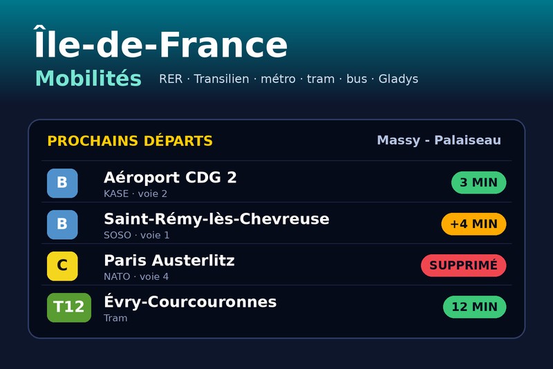Integración Île-de-France Mobilités para Gladys Assistant