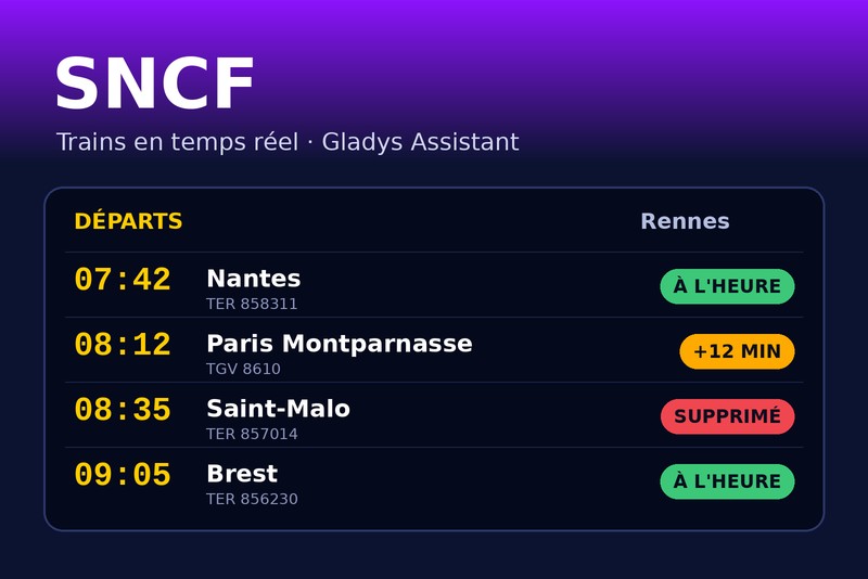 Integración SNCF para Gladys Assistant