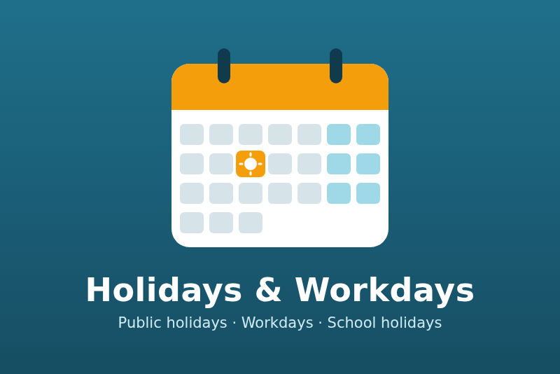 Holidays & Workdays integration for Gladys Assistant