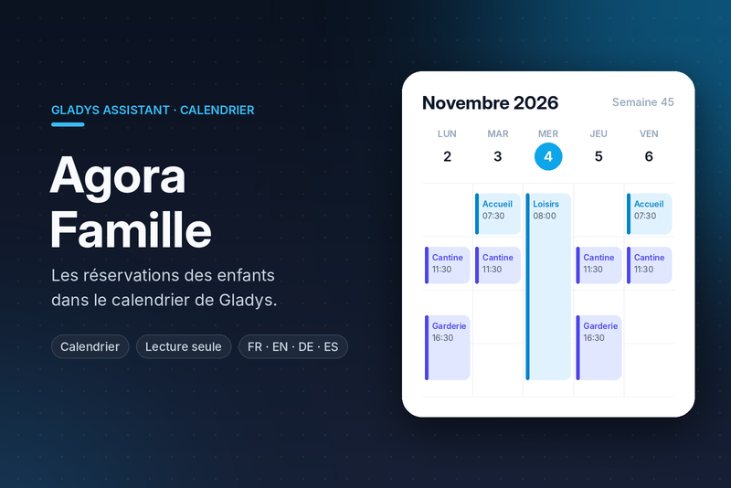 Agora Famille Calendrier integration for Gladys Assistant