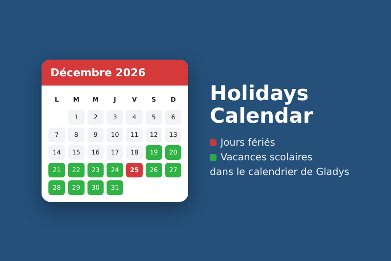 Integración Holidays Calendar para Gladys Assistant