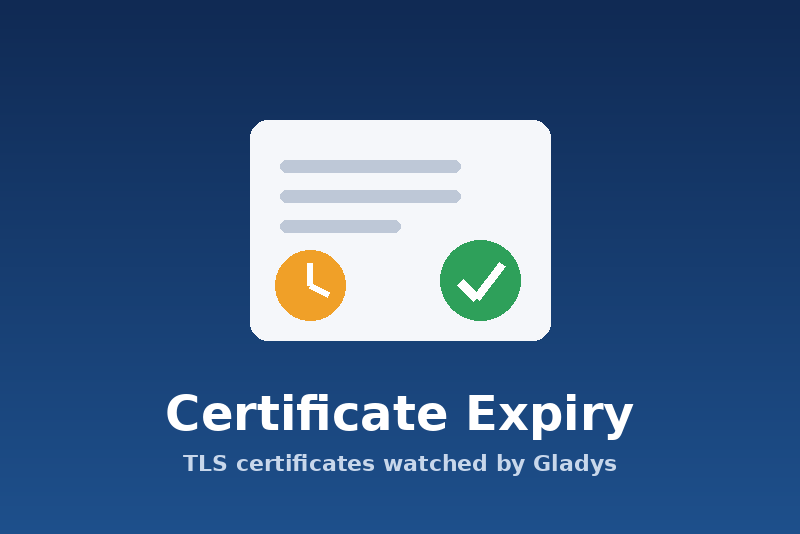 Integración Certificate Expiry para Gladys Assistant