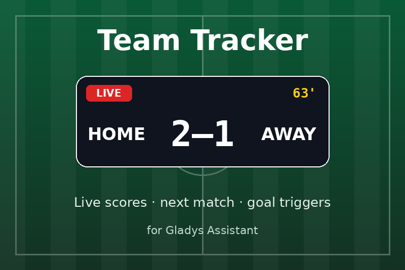 Integración Team Tracker para Gladys Assistant